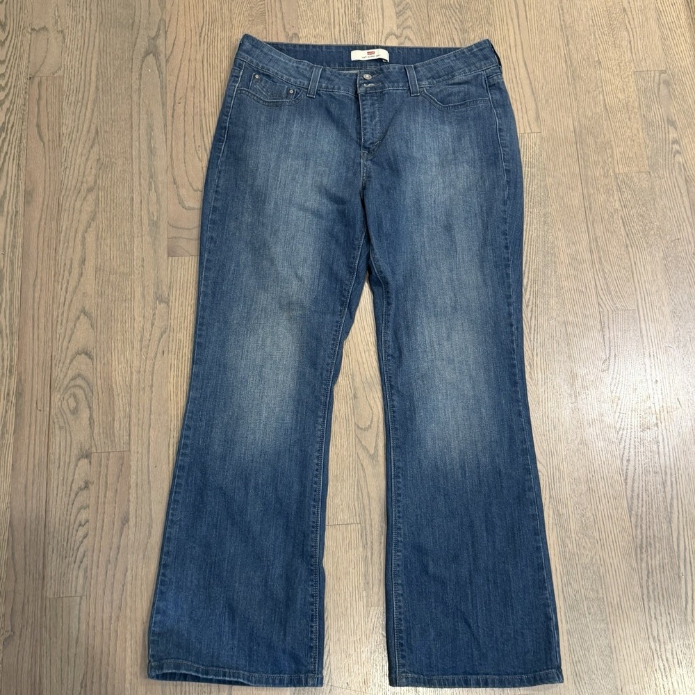 Levis 526 Jeans Womens Boot Cut Slender Slim Med Wash Low Rise Stretch 14 30
